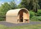 Preview: Karibu Massivholzsauna Fasshaus mit Vorraum 385x219 cm | Wandstärke 38mm