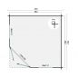 Preview: Grundriss 5 Eck Gartenhaus Emma 302x302cm