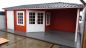 Preview: 5 Eck Gartenhaus Sandra 40mm 714x300cm mit Anbau