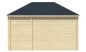Preview: Ansicht Rückseite 5 Eck Gartenhaus Agnes 44mm 440x300cm