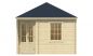 Preview: Ansicht Frontseite 5 Eck Gartenhaus Dagmar 350x350cm