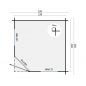 Preview: Grundriss 5 Eck Gartenhaus Jos 28mm 250x250cm