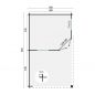 Preview: Grundriss 5 Eck Gartenhaus Kennet 28mm 500x300cm