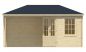 Preview: Ansicht Frontseite 5 Eck Gartenhaus Kennet 28mm 500x300cm