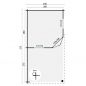 Preview: Grundriss 5 Eck Gartenhaus Markku 28mm 575x300cm