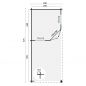 Preview: Grundriss 5 Eck Gartenhaus Niklas 28mm 575x250cm