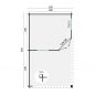 Preview: Grundriss 5 Eck Gartenhaus Stig 28mm 500x300cm