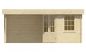 Preview: Ansicht Frontseite 5 Eck Gartenhaus Stig 28mm 500x300cm