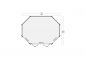 Preview: Grundriss 6 Eck 6 Eck Gartenhaus Gudrun 44mm 503x360cm