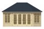 Preview: Ansicht Frontseite 6 Eck Gartenhaus Gudrun 44mm 503x360cm