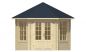 Preview: Ansicht Frontseite 6 Eck Gartenhaus Nora 34mm 354x316cm