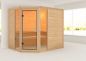 Preview: Karibu Massivholzsauna Sinai 236x184 cm | Wandstärke 40mm