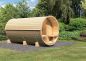 Preview: Karibu Massivholzsauna Fasssauna 400x216 cm | Wandstärke 42mm
