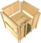 Preview: Karibu Massivholzsauna Mojave 196x196 cm | Wandstärke 40mm