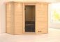 Preview: Karibu Massivholzsauna Sahib 2 | 236x184 cm | Wandstärke 40mm