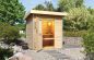 Preview: Karibu Massivholzsauna Saunahaus Torge 196x196 cm | Wandstärke 38mm