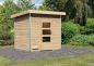Preview: Karibu Massivholzsauna Saunahaus Norge 231x196 cm | Wandstärke 38mm