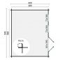 Preview: Grundriss Gartenhaus Annabel 40mm 500x400cm