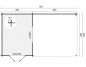 Preview: Grundriss Gartenhaus Anton 40mm Grau Imprägniert 300+400x400cm