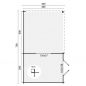 Preview: Grundriss Gartenhaus Anton 40mm Grün Imprägniert 300+400x400cm