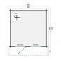 Preview: Grundrisss Gartenhaus Bo300x300+70cm