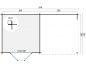 Preview: Grundriss Gartenhaus Chappo 28mm 300x300+298cm