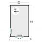 Preview: Grundriss Gartenhaus Julia 40mm 300x500+68cm Vordach