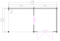 Preview: Grundriss Gartenhaus Mika 480x230cm