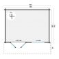 Preview: Grundriss Gartenhaus Rorik 400x300+90cm