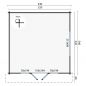 Preview: Grundriss Gartenhaus Southampton 540x540+60cm