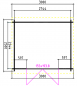 Preview: Grundriss Gartenhaus Wim 300x250cm