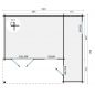 Preview: Grundriss Gartenhaus Wolfgang 44mm 530x450cm
