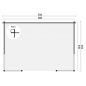 Preview: Grundriss Gartenlaube Konstantin 40mm 500x350cm