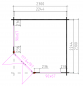 Preview: Grundriss Gartenhaus 28mm Arvin 270x270cm