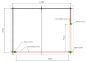 Preview: Grundriss Gartenhaus David 28mm Aussensitzplatz