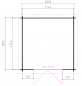 Preview: Grundriss Gartenhaus Frido  320x320cm