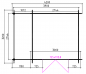 Preview: Grundriss aussen Gartenhaus Iosif 420x320cm