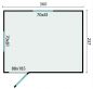 Preview: Grundriss Bauwagen 360 Joey 360x240cm