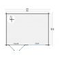 Preview: Grundriss Gartenhaus Aksel 28mm 400x300cm