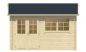 Preview: Ansicht Frontseite Gartenhaus Aksel 28mm 400x300cm