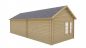 Preview: Seitliche Ansicht von Hinten Gartenhaus Big Ben 70mm 930x400cm