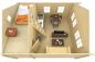 Preview: Etage 2 Gartenhaus Blockhaus Berlin 44mm 490x600cm
