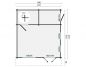 Preview: Grundriss Gartenhaus Blockhaus Berlin 44mm 490x600cm