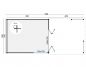 Preview: Grundriss Gartenhaus Casper 58mm 400x900cm