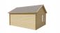 Preview: Seitliche Ansicht von Hinten Gartenhaus Clockhouse 44mm 550x400cm