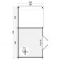 Preview: Grundriss Gartenhaus Dora grau Imprägniert 500x300cm