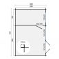 Preview: Grundriss Gartenhaus Flow 40mm 595x400cm