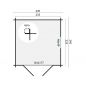 Preview: Grundriss Gartenhaus Gerätehaus Valery 19mm 245x245cm