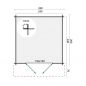 Preview: Grundriss Gartenhaus Gitte 260x260+70cm