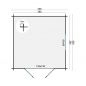 Preview: Grundriss Gartenhaus Halvar 300x300cm